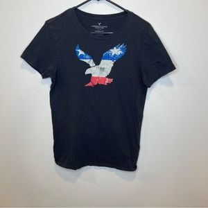 American Eagle Classic Fit American Flag Short Sleeve T Shirt
